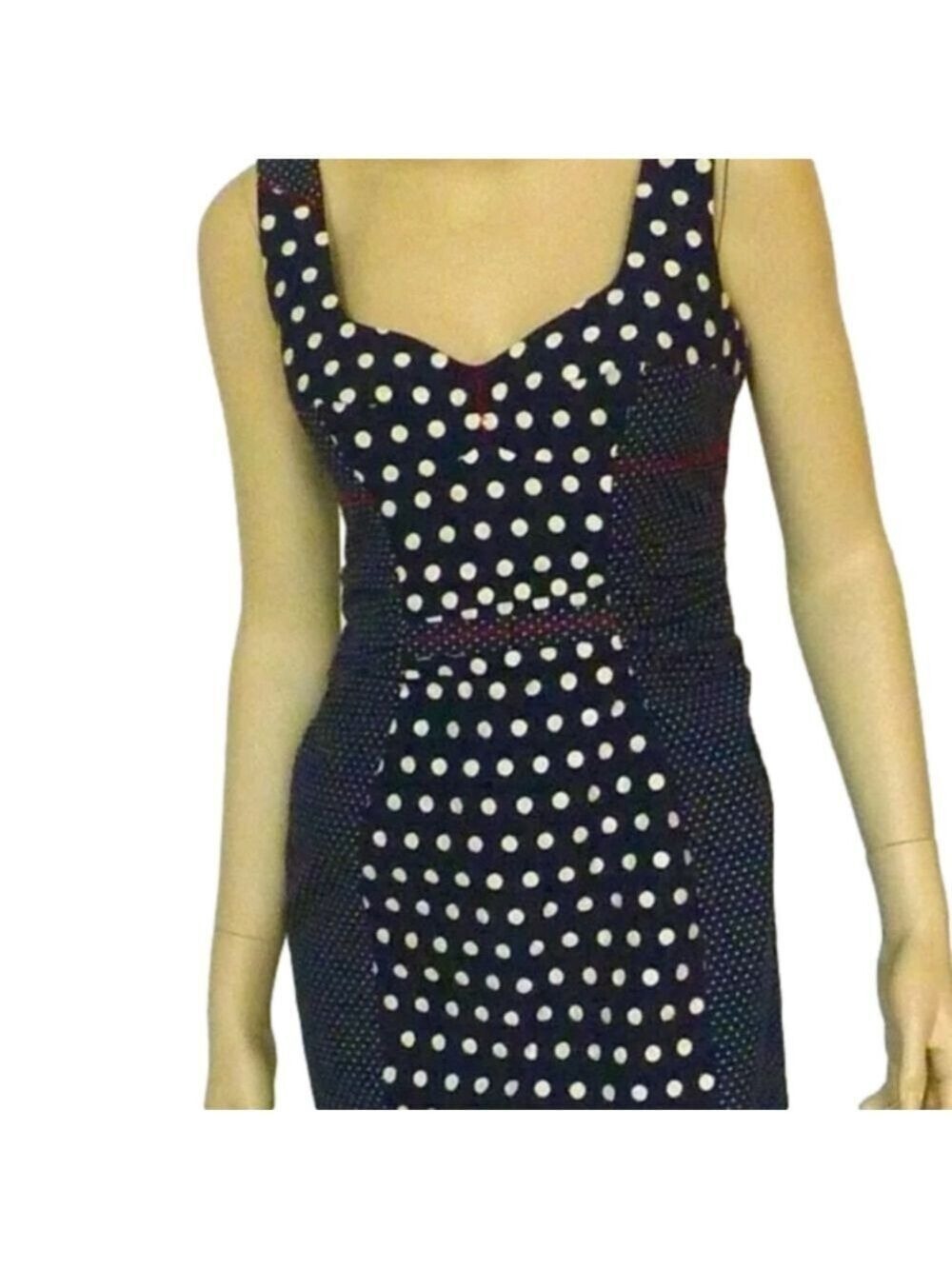 Yoana Baraschi Blue Polka Dot Dress Size 0